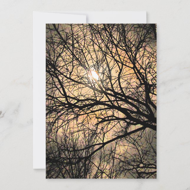 Mystical Moon Halloween Invitation (Front)