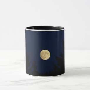 Mystical Moon & Night Forest Silhouette Mug - Mini