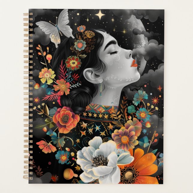 Mystical Moonlit Floral Planner (Front)