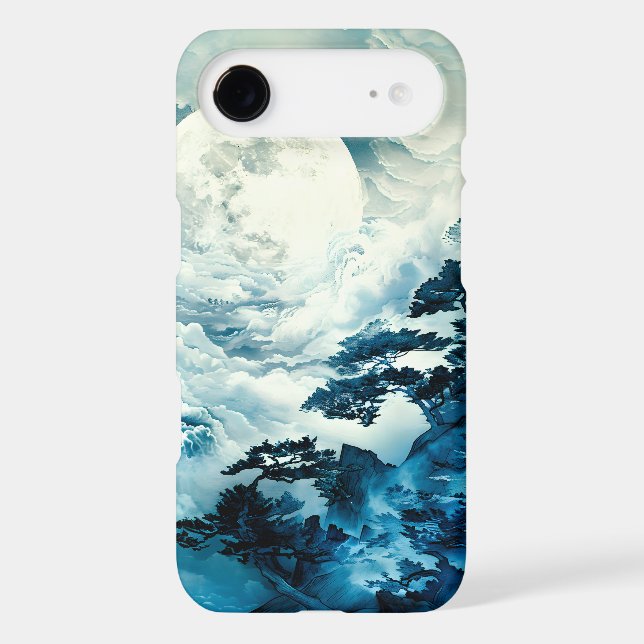 Mystical Moonlit Mountain Landscape Case-Mate iPhone Case (Back)