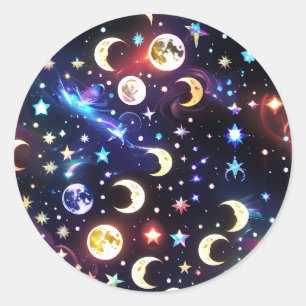 Mystical Moonstone Opal Lunar Sticker Set