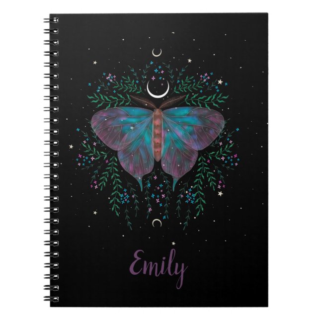 Mystical Moth Customized  Notebook (Front)