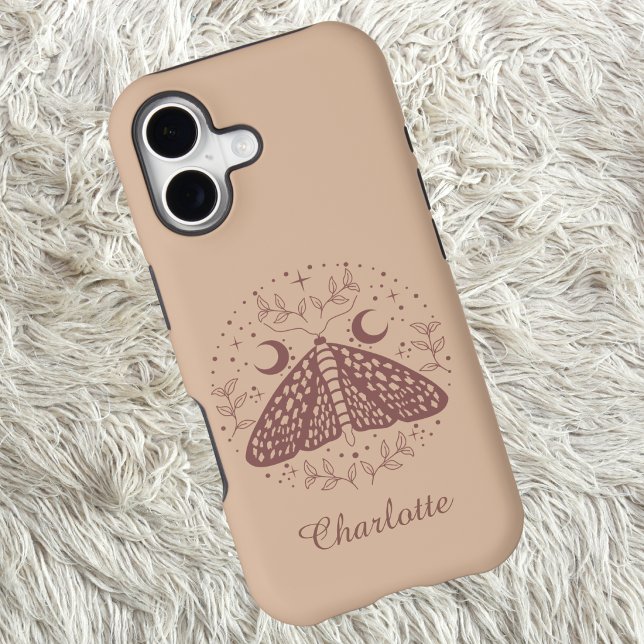 Mystical Moth Moon Botanical Name Case-Mate iPhone Case (Creator Uploaded)