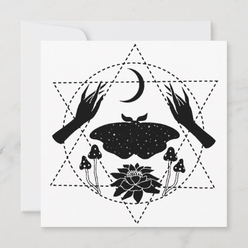 Mystical Mothers Day Magick Witch Mom Holiday Card