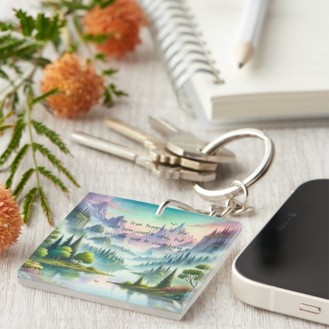 Mystical Mountains & Quote Keychain (Front Right)