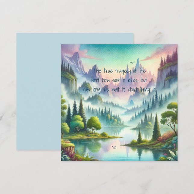 Mystical Mountains & Quote	 Note Card (Front/Back)