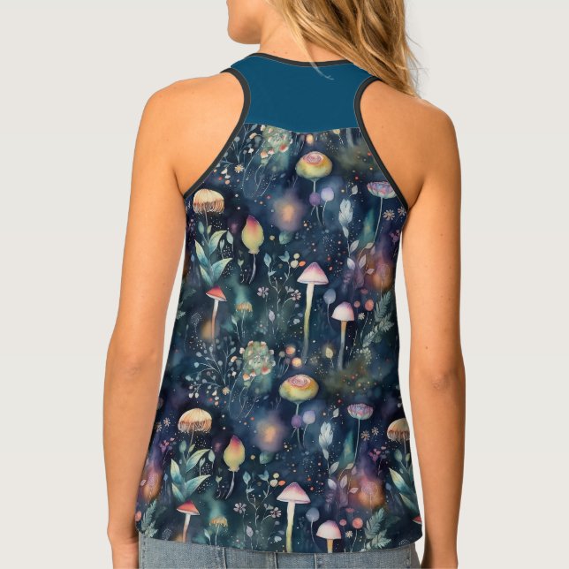 Mystical Mushroom All Over Print Tank Top (Back)
