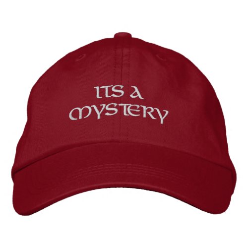 Mystical Mystery Quote Fun Red Embroidered Baseball Cap