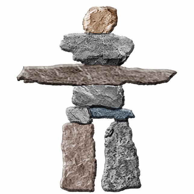 Mystical Native American Inukshuk Sculpted Magnet (Front)