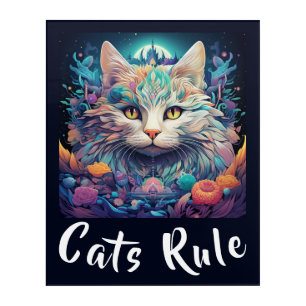 Mystical Native American Pop Art Cat Add Your Text