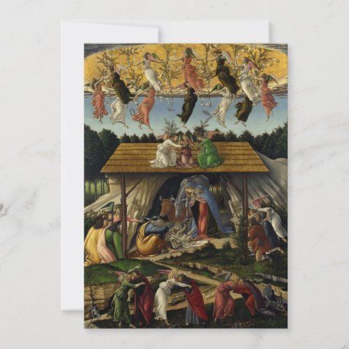 Mystical Nativity by Sandro Botticelli Custom Invitations