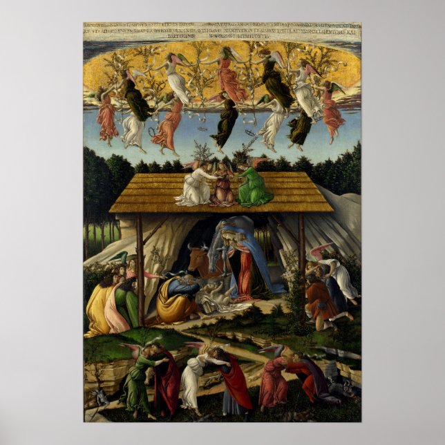 Mystical Nativity by Sandro Botticelli Poster (Front)