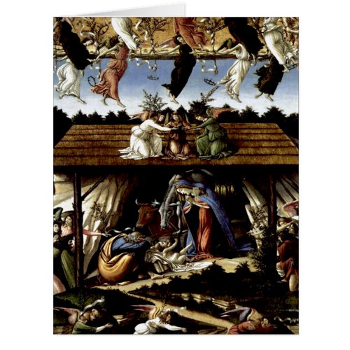 Mystical Nativity Oil Painting by Botticelli