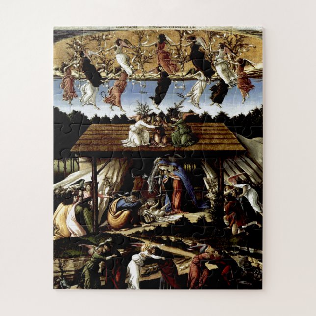 Mystical Nativity: Oil Painting by Botticelli Jigsaw Puzzle (Vertical)