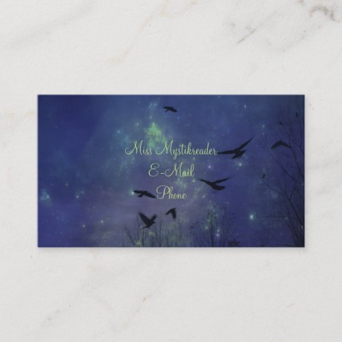 Mystical Night Crows Business Card