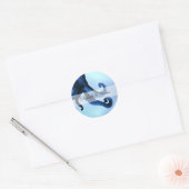 Mystical Ocean Octopus Wedding Classic Round Sticker (Envelope)