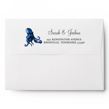 Mystical Ocean Octopus Wedding Envelope