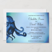 Mystical Ocean Octopus Wedding Invitations (Front)