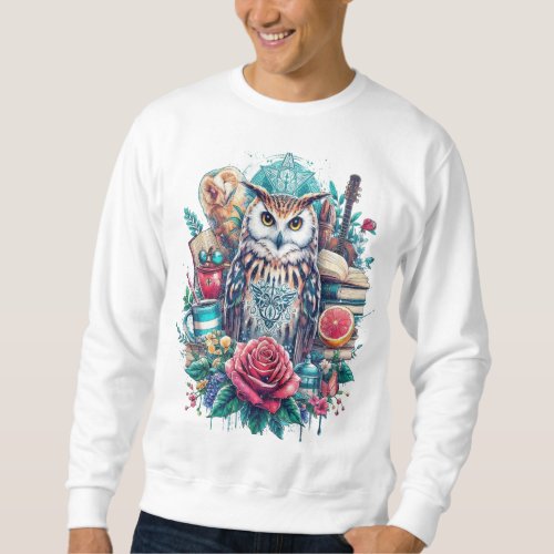 Mystical Owl Face Sweatshirt