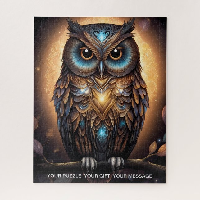 Mystical Owl of Light Jigsaw Puzzle (Vertical)