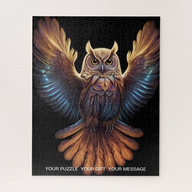Mystical Owl of Light Jigsaw Puzzle (Vertical)