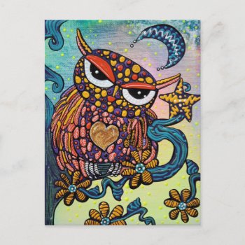 Mystical Owl Postcard by LauraBarbosaArt at Zazzle