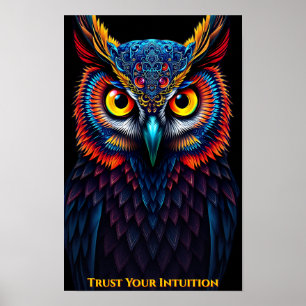 🦉 Mystical Owl Spirit -Sacred Wisdom & Protection Poster