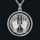 Mystical Palmistry Challenge Symbol Sterling Silver Necklace<br><div class="desc">Mystical Palmistry Challenge Symbol Powerful Amulet by Wraithe Designs. Take the Mystical Palmistry Challenge and find out how psychic you really are. Wearing this mystical symbol can unlock hidden abilities or even awaken your third eye by just putting it on. Imbued in the symbol are mysterious and powerful sigils and...</div>