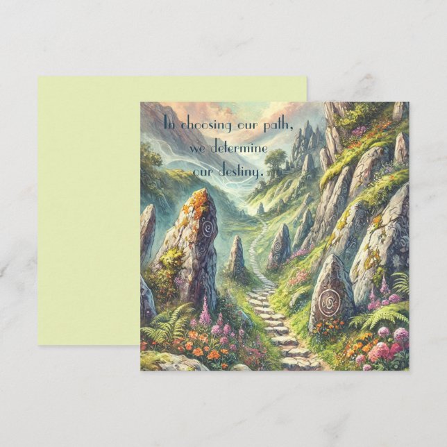 Mystical Path & Quote Note Card (Front/Back)