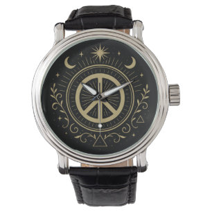 Mystical Peace Sign Unisex Watch