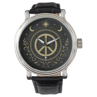 Mystical Peace Sign Unisex Watch