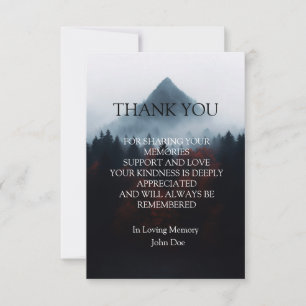 Mystical Peaks in the Mist Thank You Card