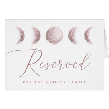 Mystical Pink Moon. Elegant Wedding Reserved Sign by RemioniArt at Zazzle