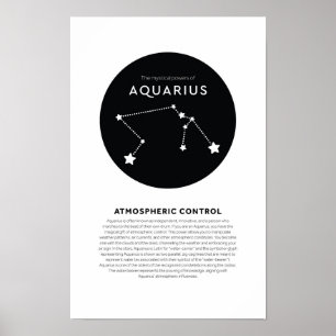 Mystical Power of Aquarius Astrology Star Zodiac Poster