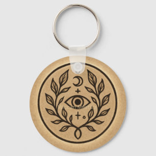 Mystical Protective Eye Moon Symbol Keychain