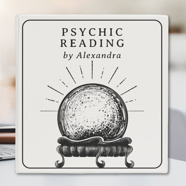 Mystical Psychic Reading Crystal Ball 3 Ring Binder (Vintage Crystal Ball Psychic Medium 3 ring binder)