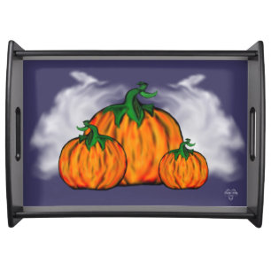 Mystical Pumpkin Trio Halloween Serving Tray