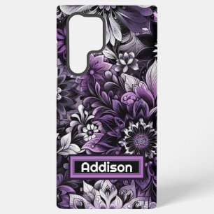 Mystical Purple Blooms Samsung Galaxy S22 Ultra Case