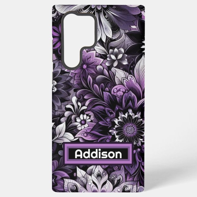 Mystical Purple Blooms Samsung Galaxy Case (Back)