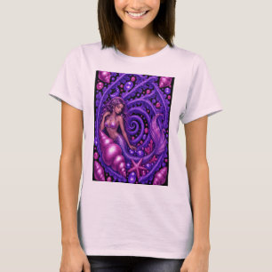 Mystical Purple Mermaid Fantasy Art   Magical Ocea T-Shirt
