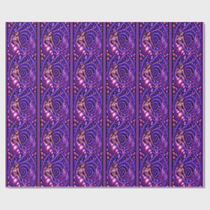 Mystical Purple Mermaid Fantasy Art Magical Ocea Wrapping Paper