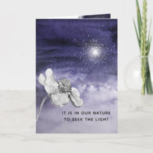 Mystical Purple Sky Motivational Saying Christmas Card