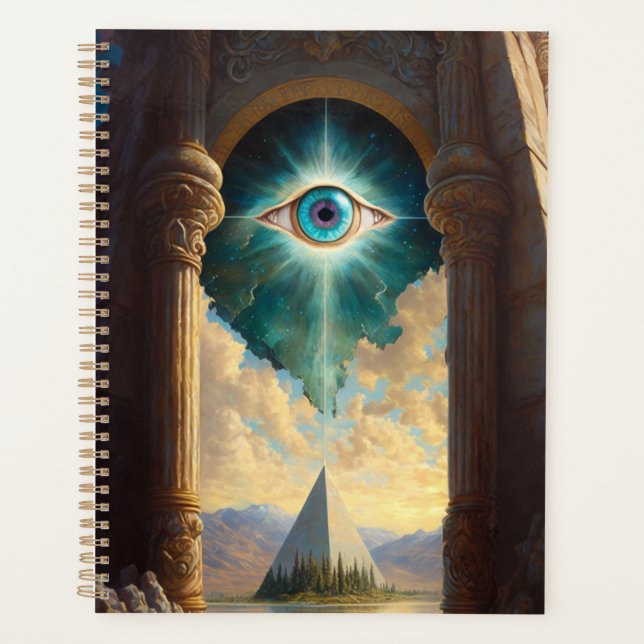 Mystical Pyramid Eye Art Planner (Front)