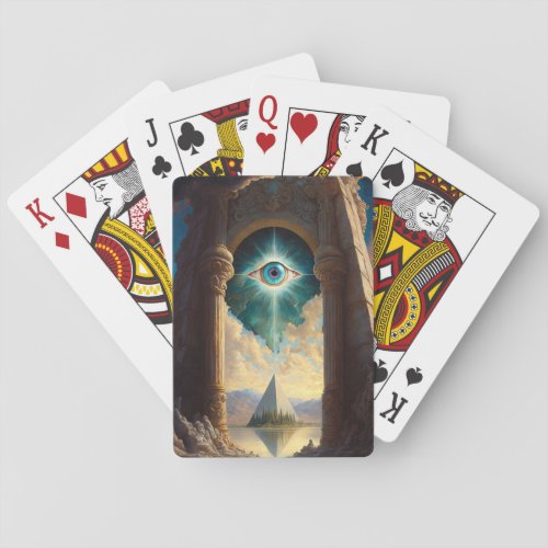 Mystical Pyramid Eye Playing Cards