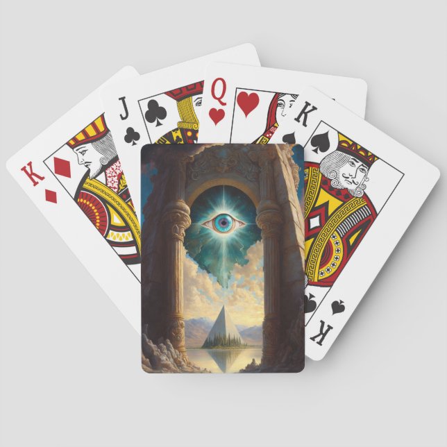 Mystical Pyramid Eye Playing Cards (Back)