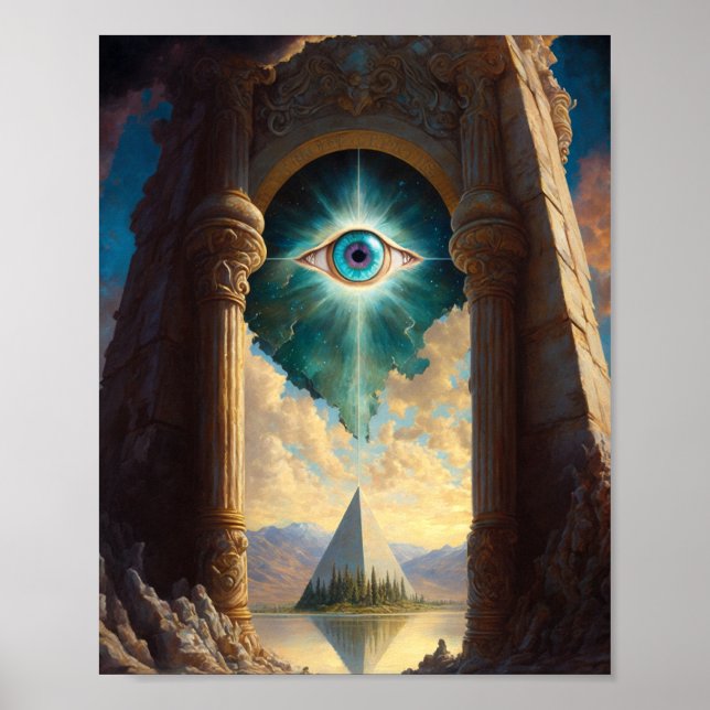 Mystical Pyramid Eye Poster (Front)