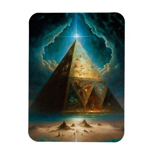 Mystical Pyramid Visionary Art Magnet