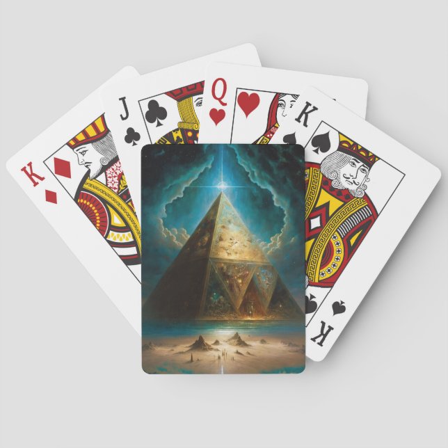 Mystical Pyramid Visionary Art Poker Cards (Back)
