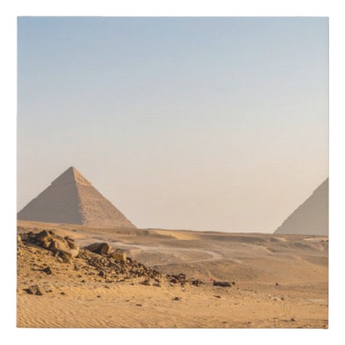 Mystical Pyramids Faux Canvas Print