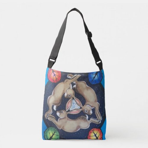 Mystical Rabbit  Trio Moon Seasons Cross Body Bag
